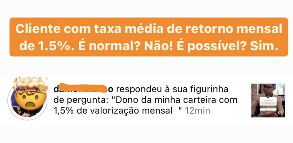 Reação de cliente — feedback escuta