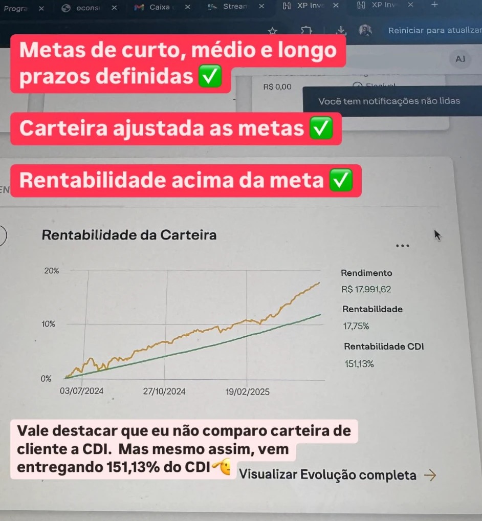 Reação de cliente — resultado após consultoria